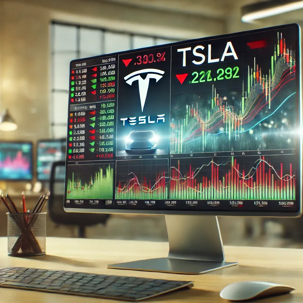 tesla stock price