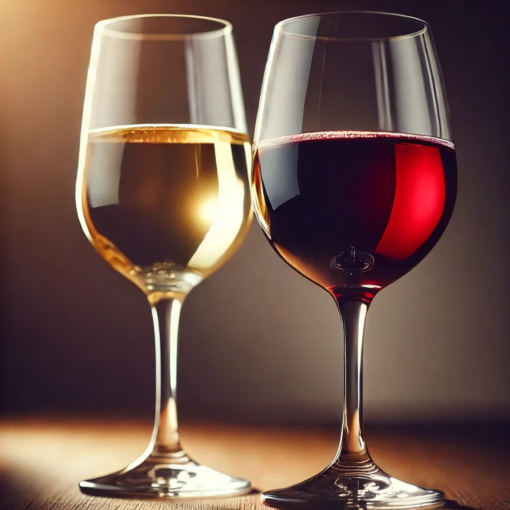 White wine glass red wine glass