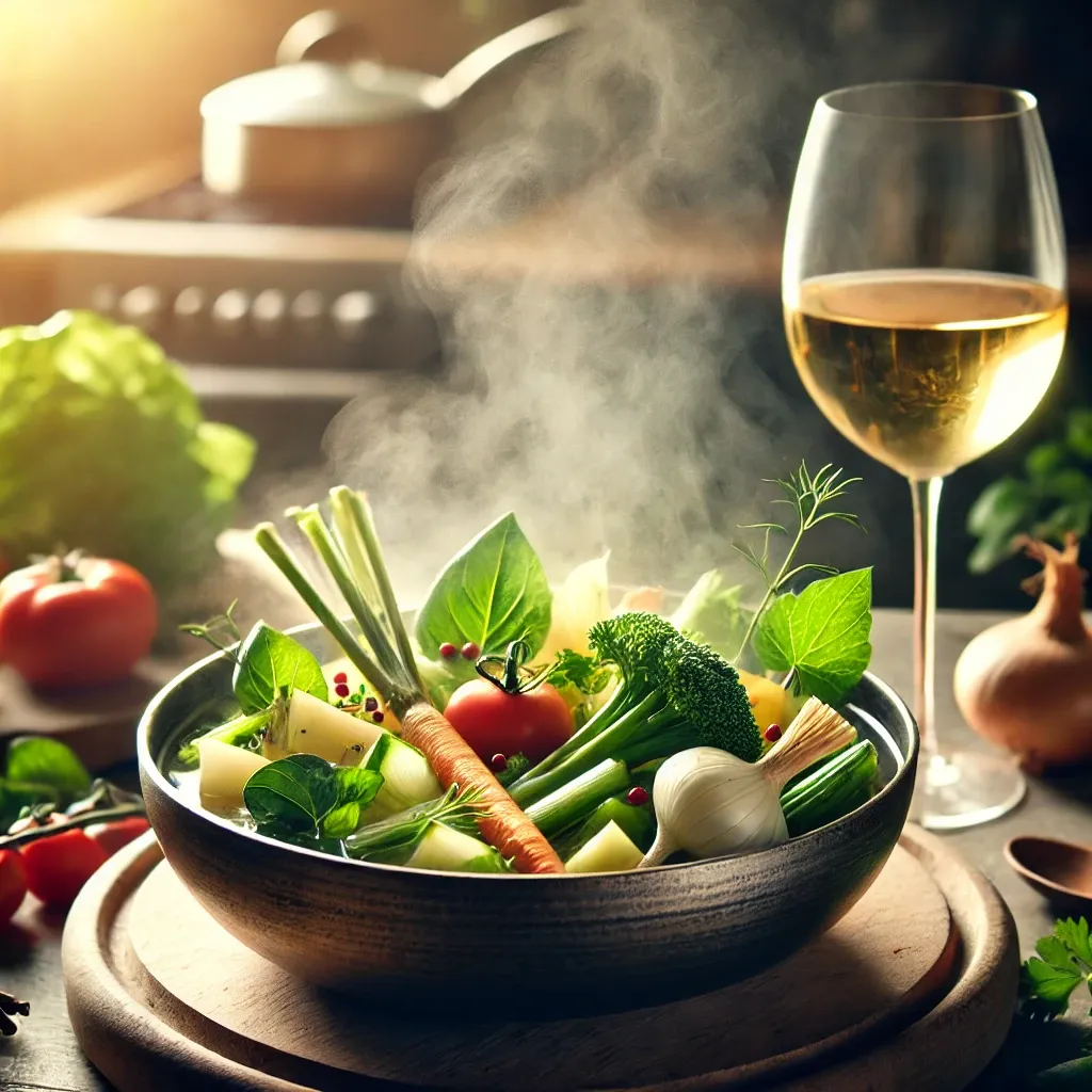 White wine steamed recipe made of seasonal twist these days