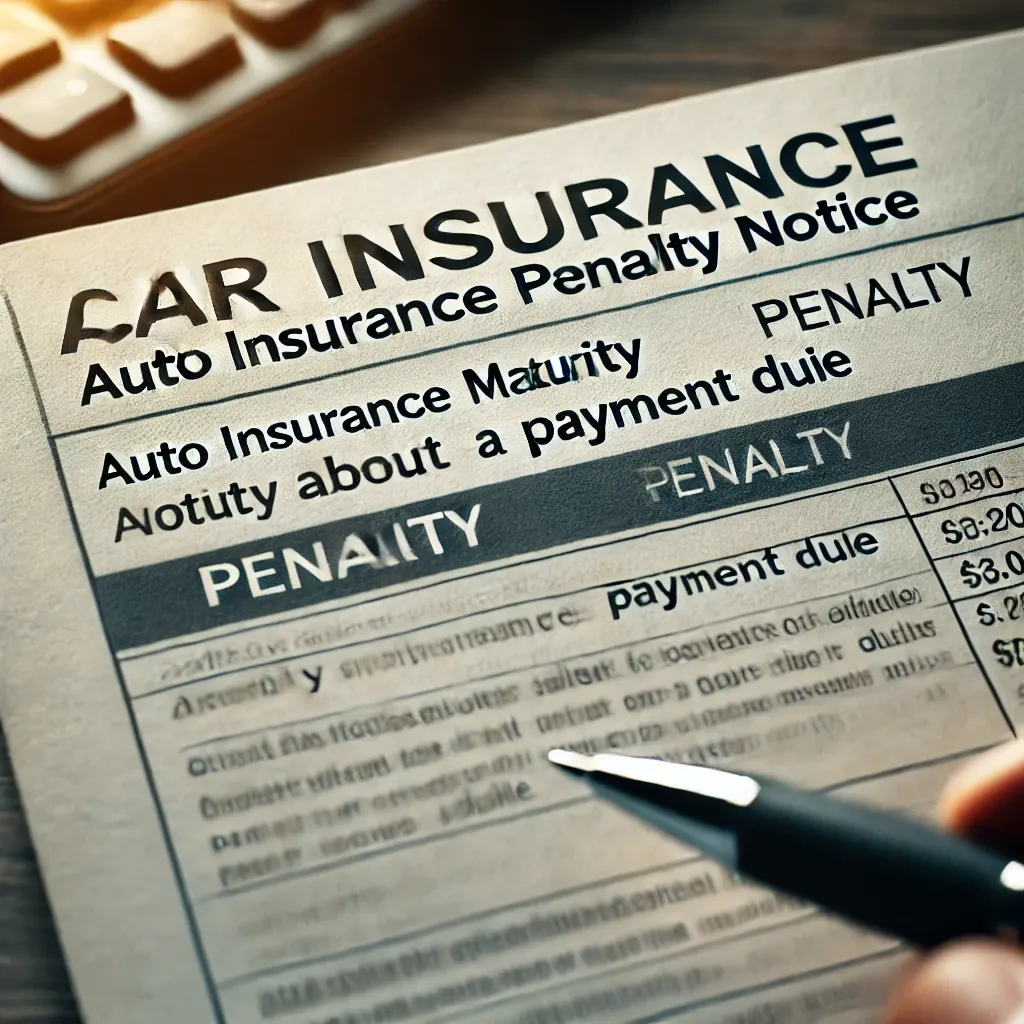 Auto insurance maturity penalty