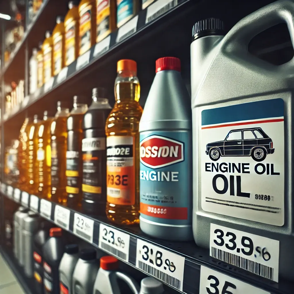 Engine oil price tag