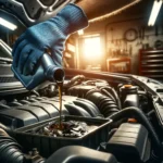 Engine oil replacement cost blue hands