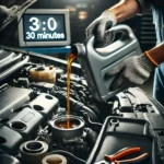 Engine oil replacement time 30 minutes