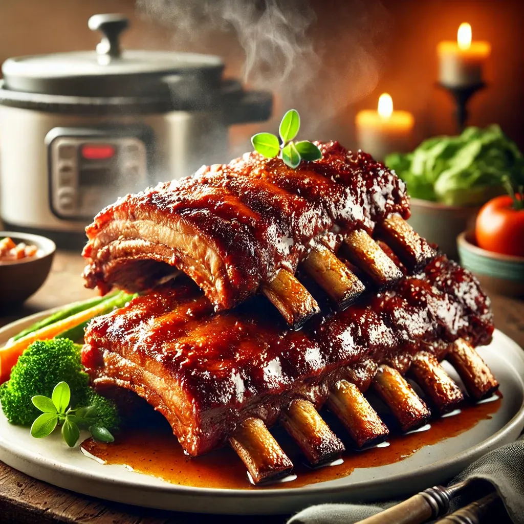 Pressure cooker ribs steamed recipe