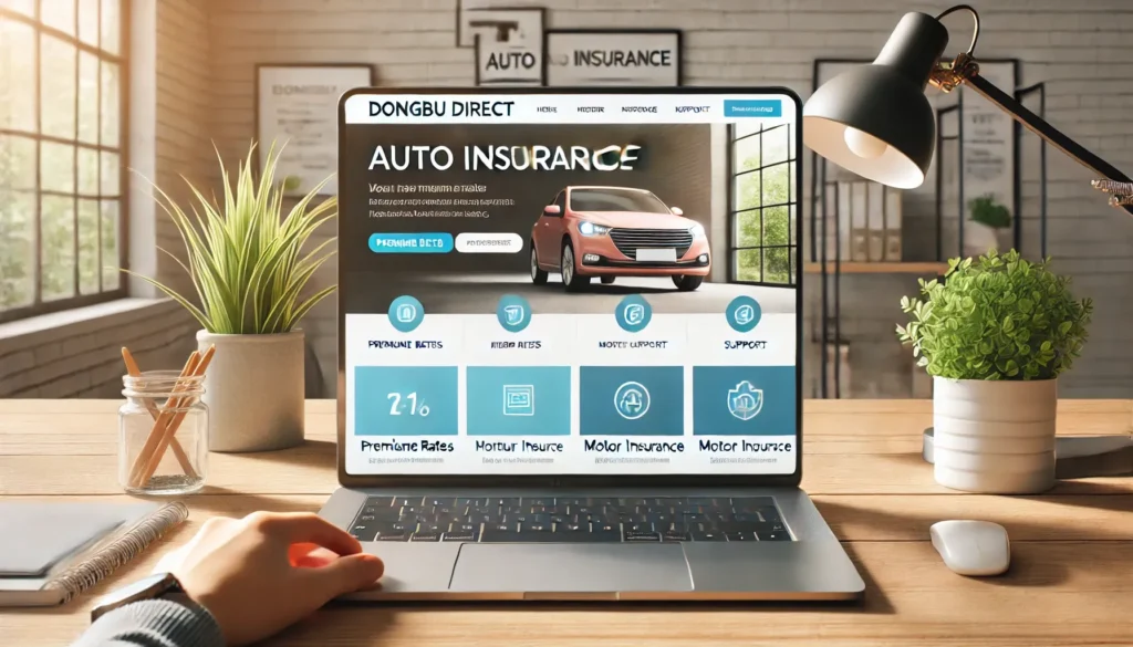 Dongbu Direct Auto Insurance homepage