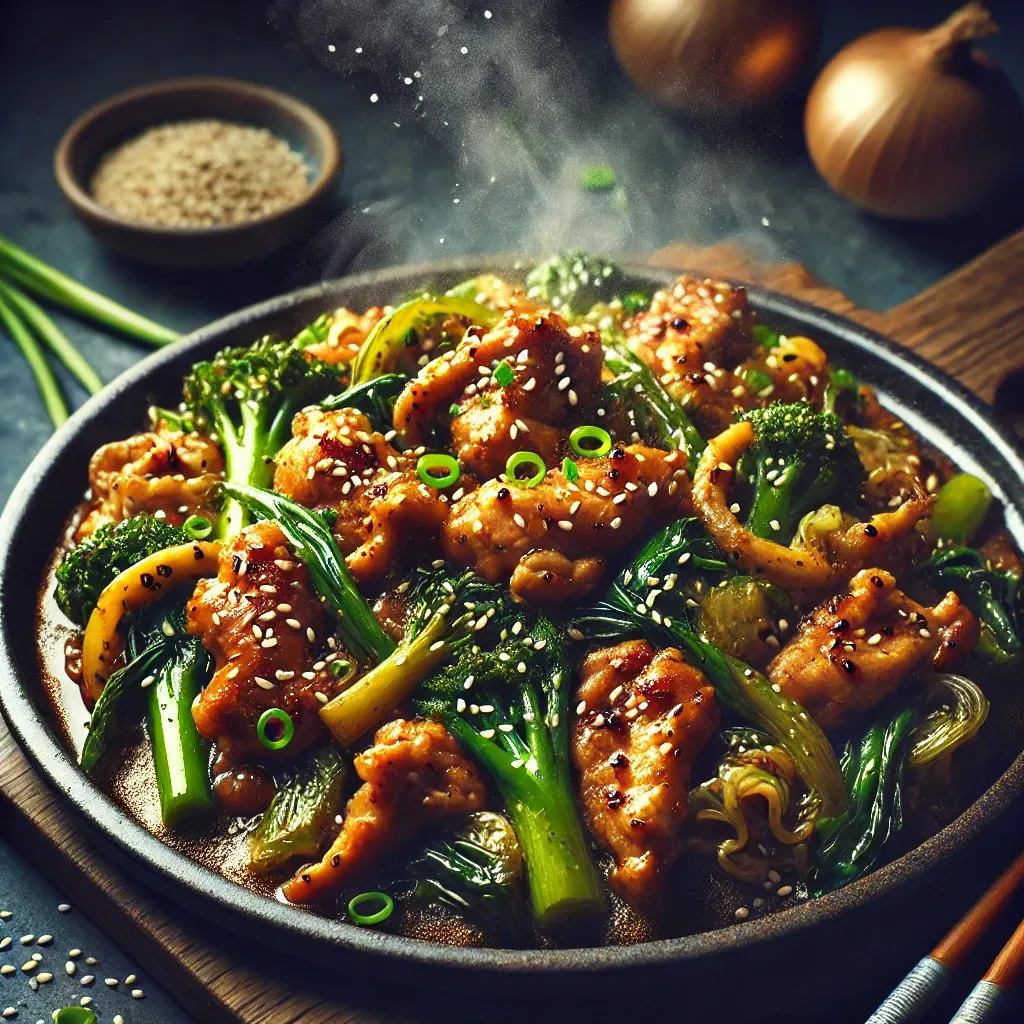 Perfect for late night!Making chewy chicken poop stir -fry