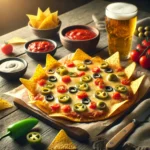 Simple beer snack: Nacho pizza