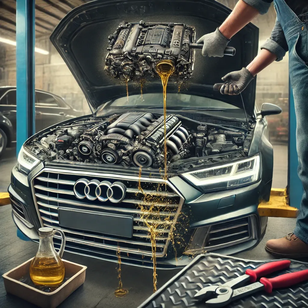 Audi A6 engine oil leakage
