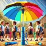 Elementary school student 3 -stage automatic umbrella