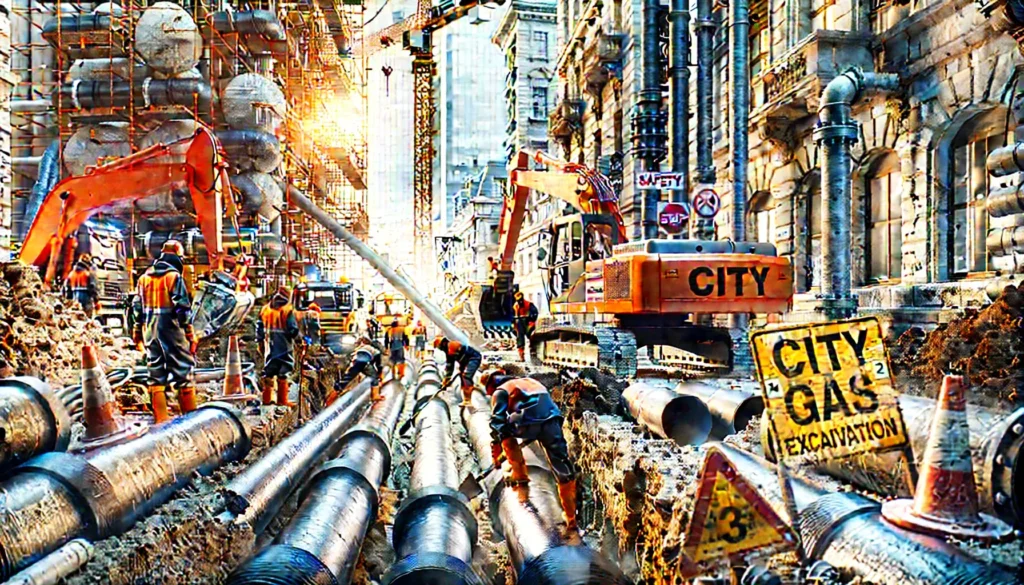 City gas excavation report