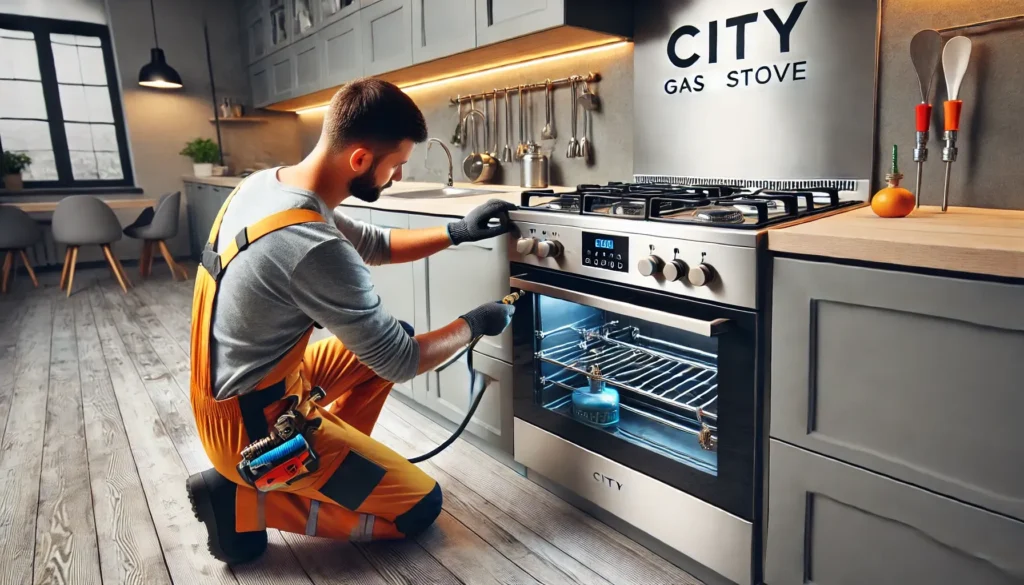 City gas stove installation
