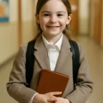 Elementary school guest look girl