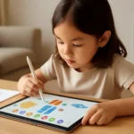 Elementary school student painting application