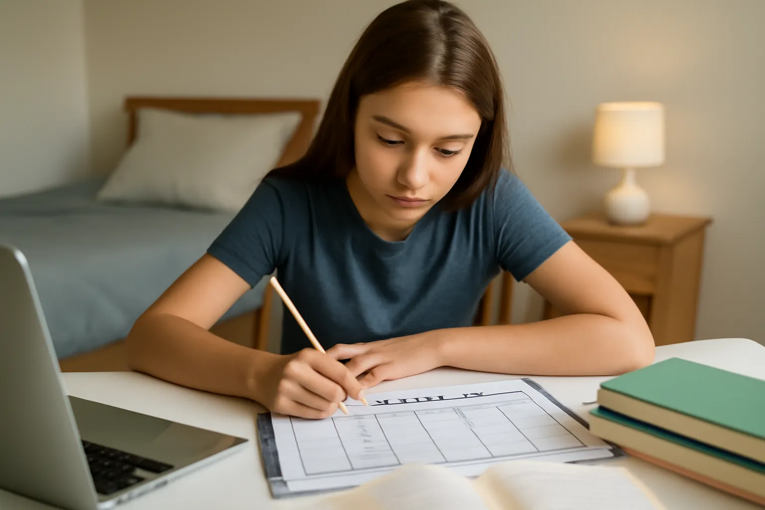 Middle school student study plan