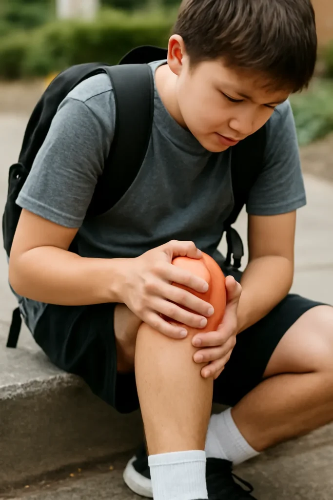 Middle school student knee pain