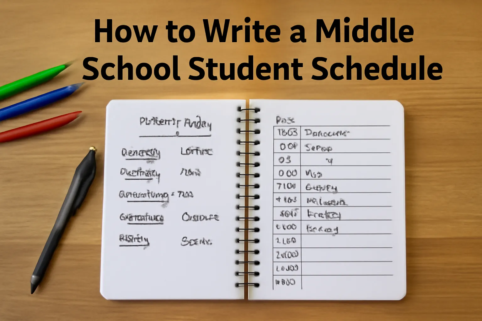 Middle school schedule