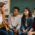 Conversation with junior high school students