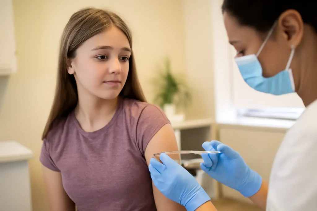 Middle school students essential vaccination