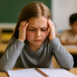 Elementary school headache mild fever
