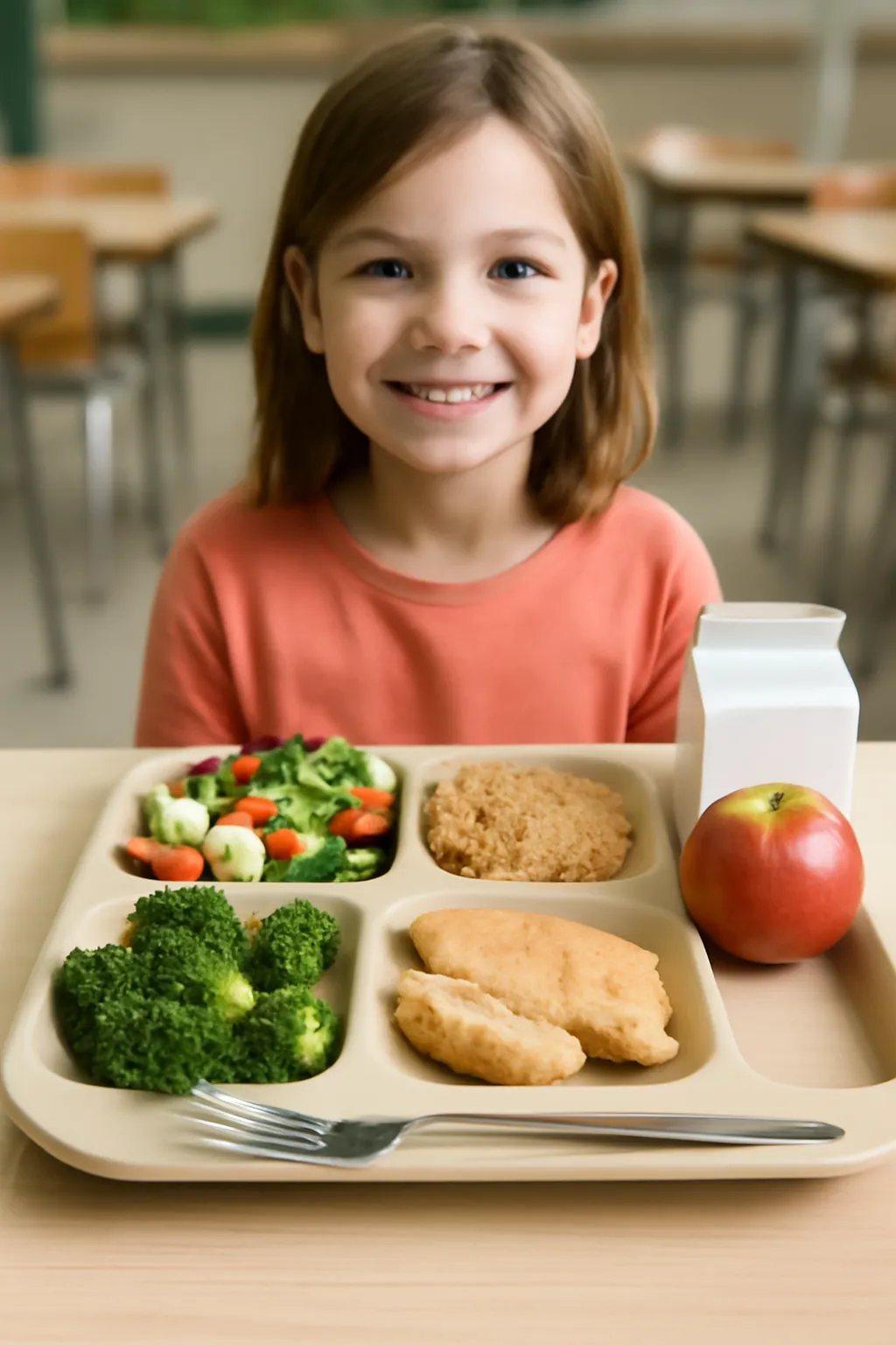 Elementary school diet food