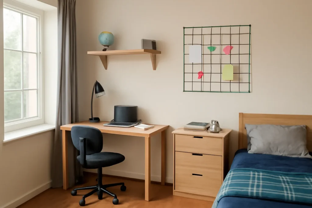 Middle school student study room interior