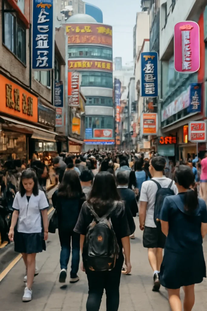 Busan Middle School Student Street