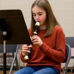 Middle school student recorder performance