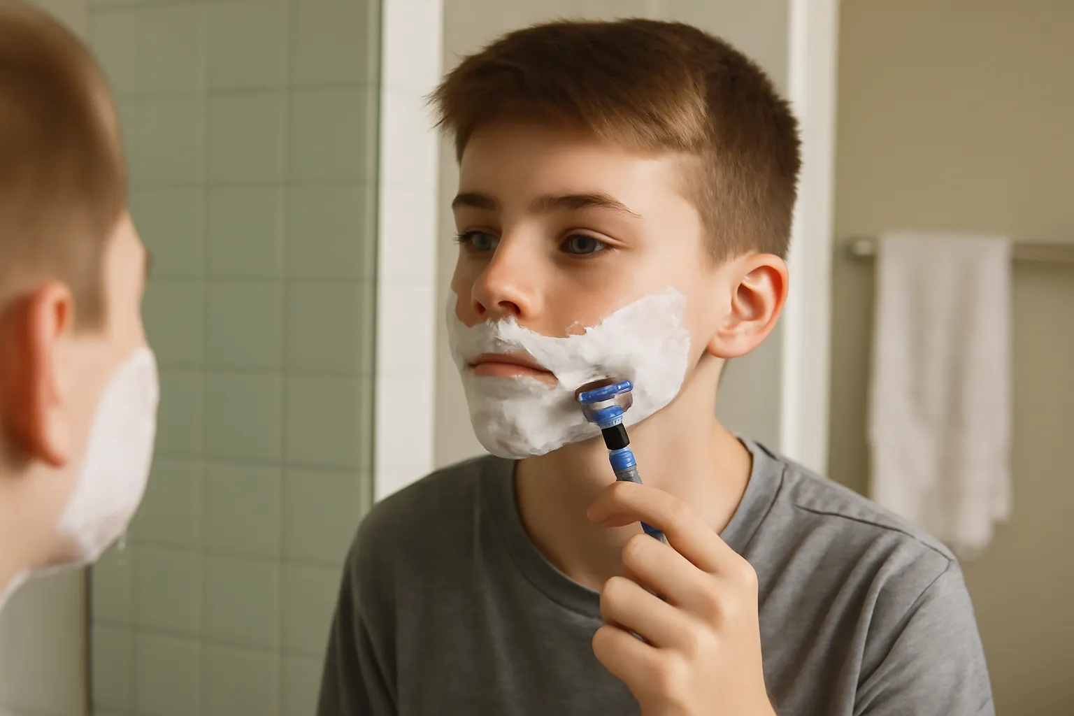 First razor in middle school