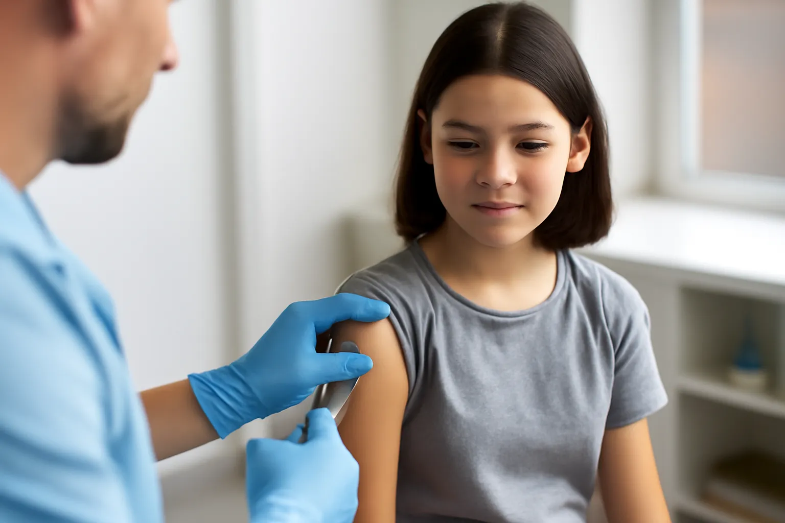 Middle school student vitamin D injection