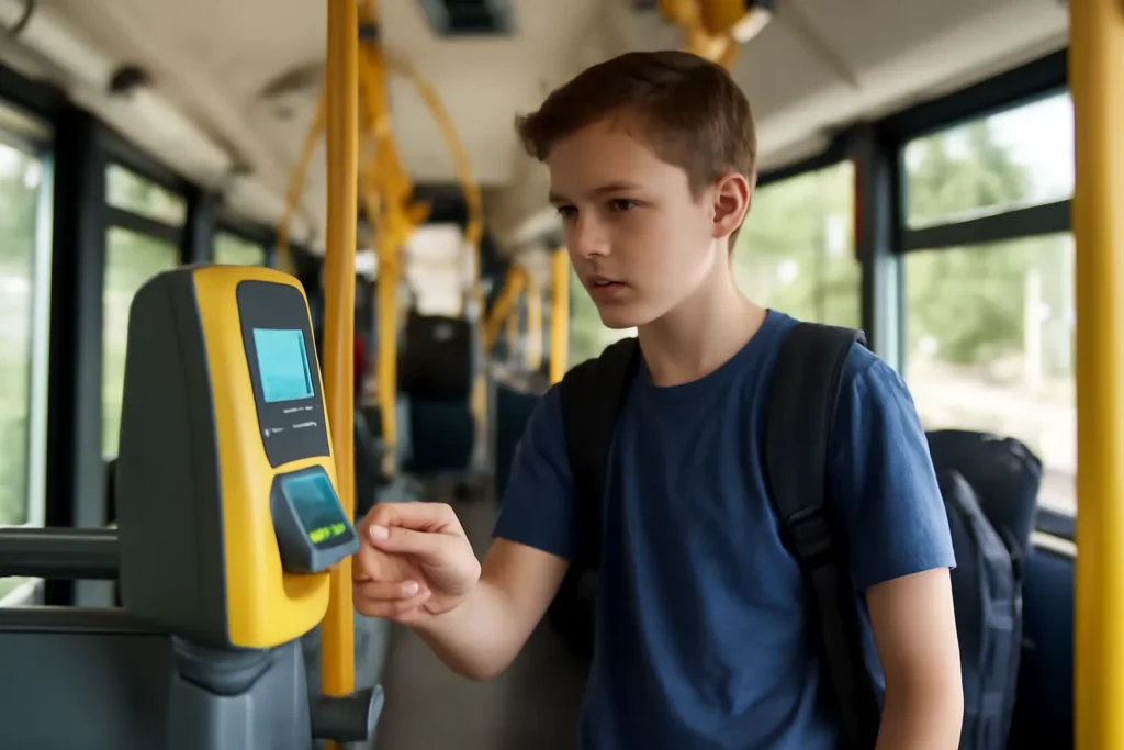 Middle school student bus card fee
