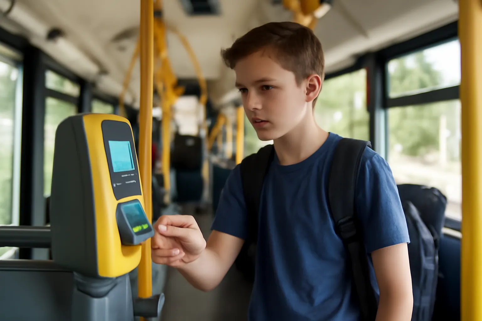 Middle school student bus card fee