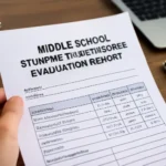 Middle school student performance evaluation report