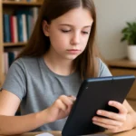 Middle school student Ingang tablet