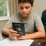 Middle school students' passport preparations