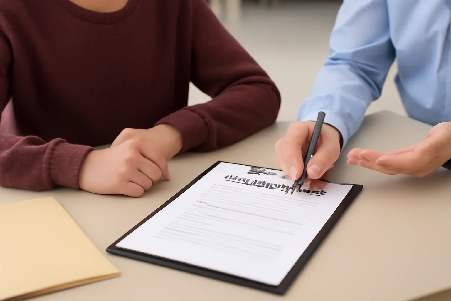 Middle school students transfer documents