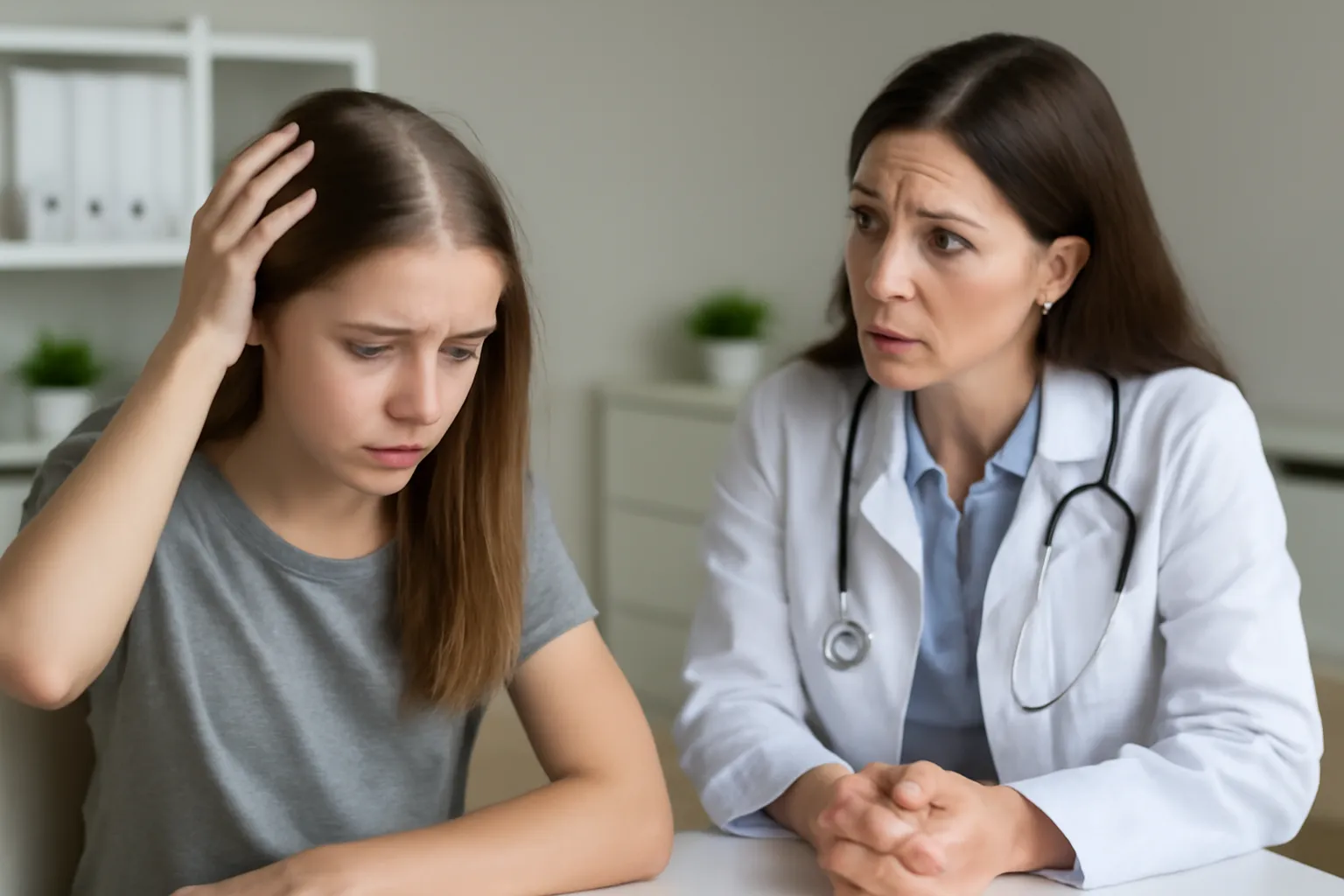 Middle school student hair loss hospital