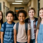 Middle school students in the first grade