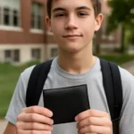 High school student male wallet