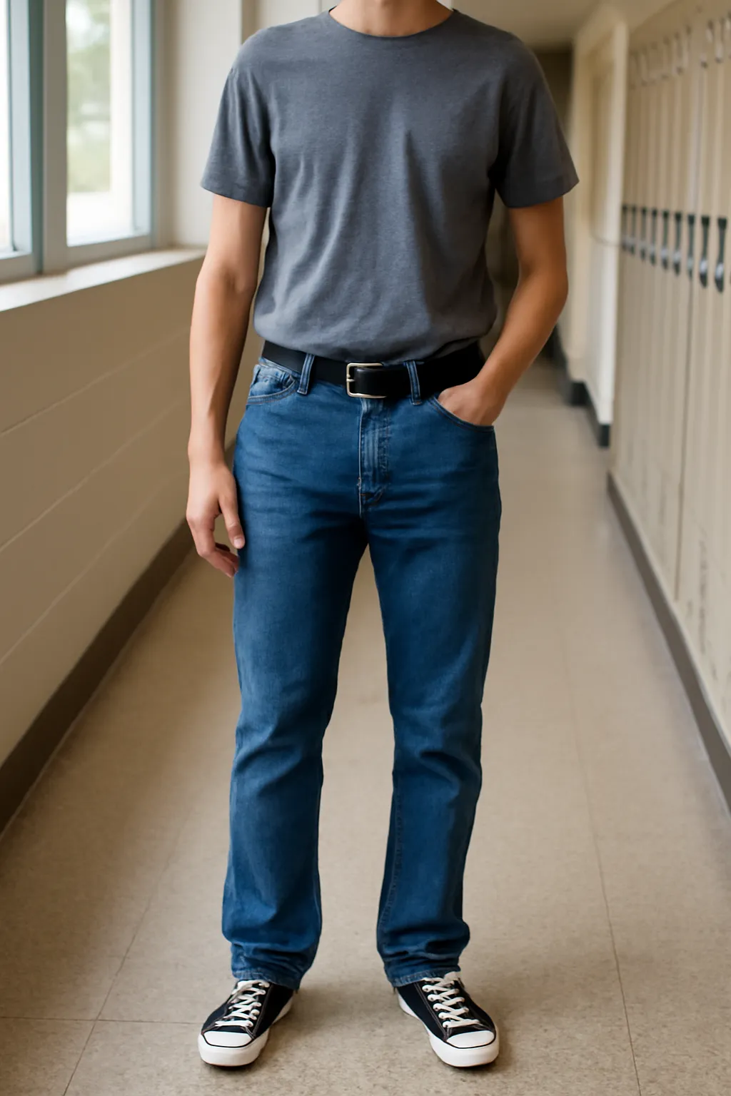 High school student pants