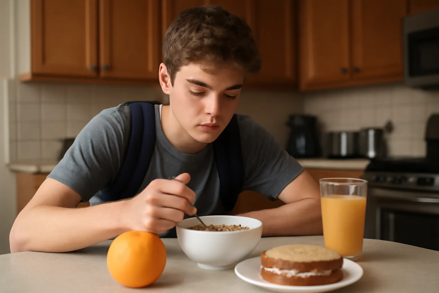 High school student breakfast menu