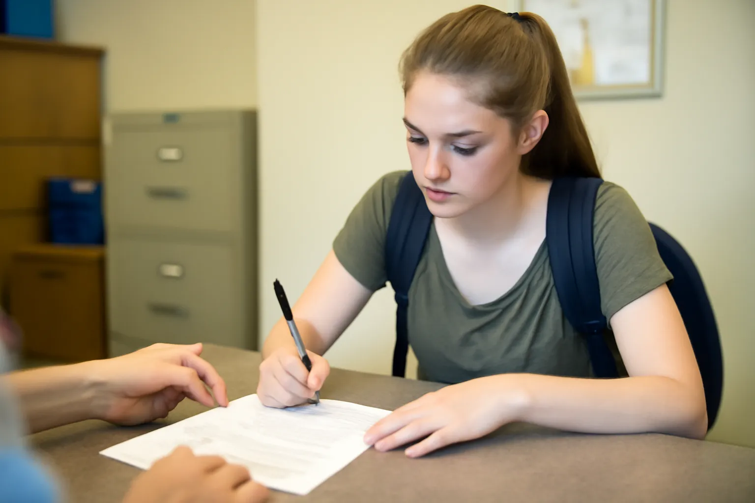 High school student traces permission