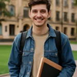 Male college student look