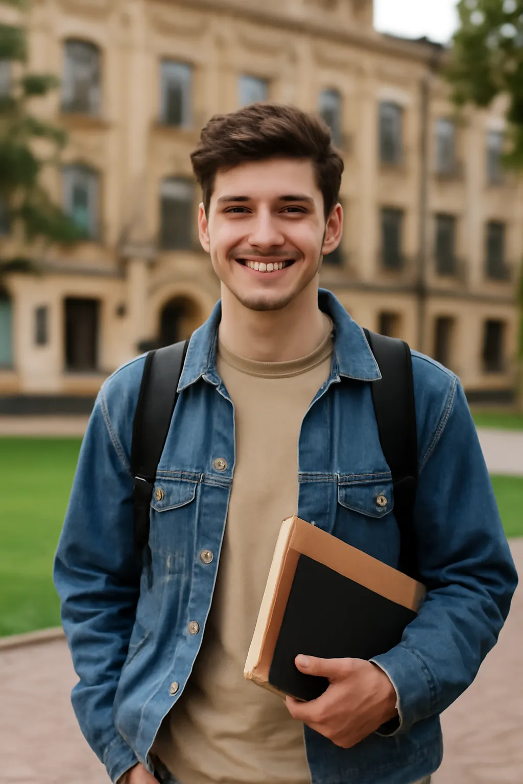 Male college student look