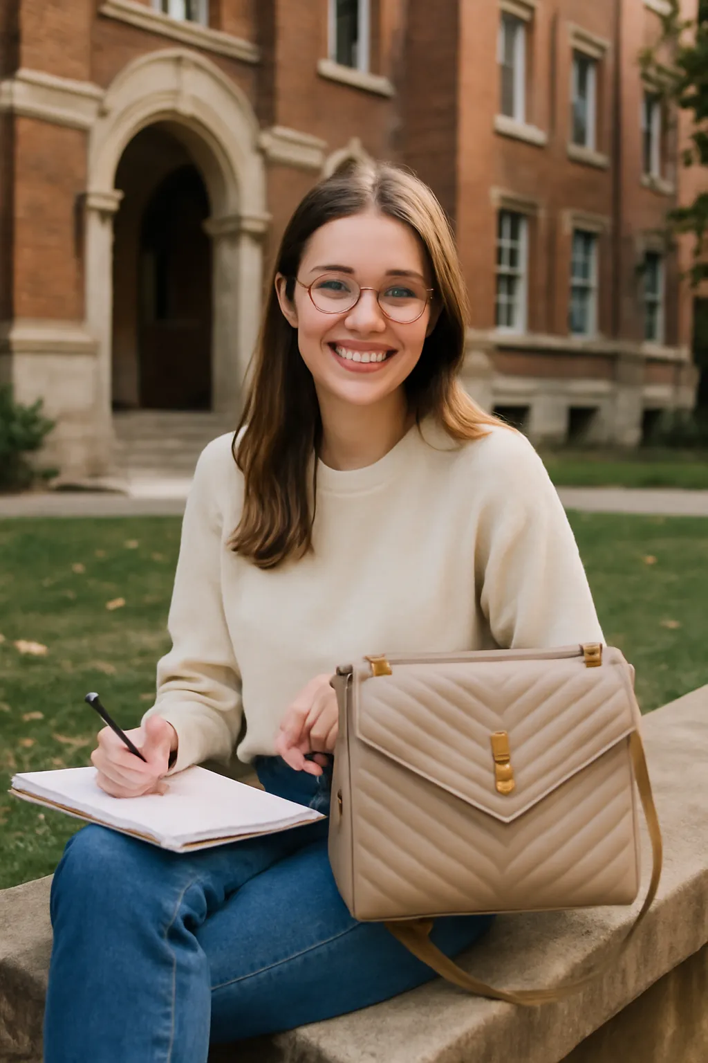 College student luxury bag