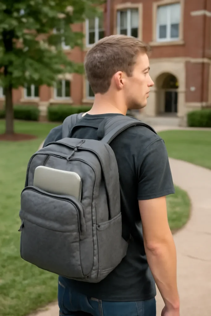 College student backpack recommended notebook
