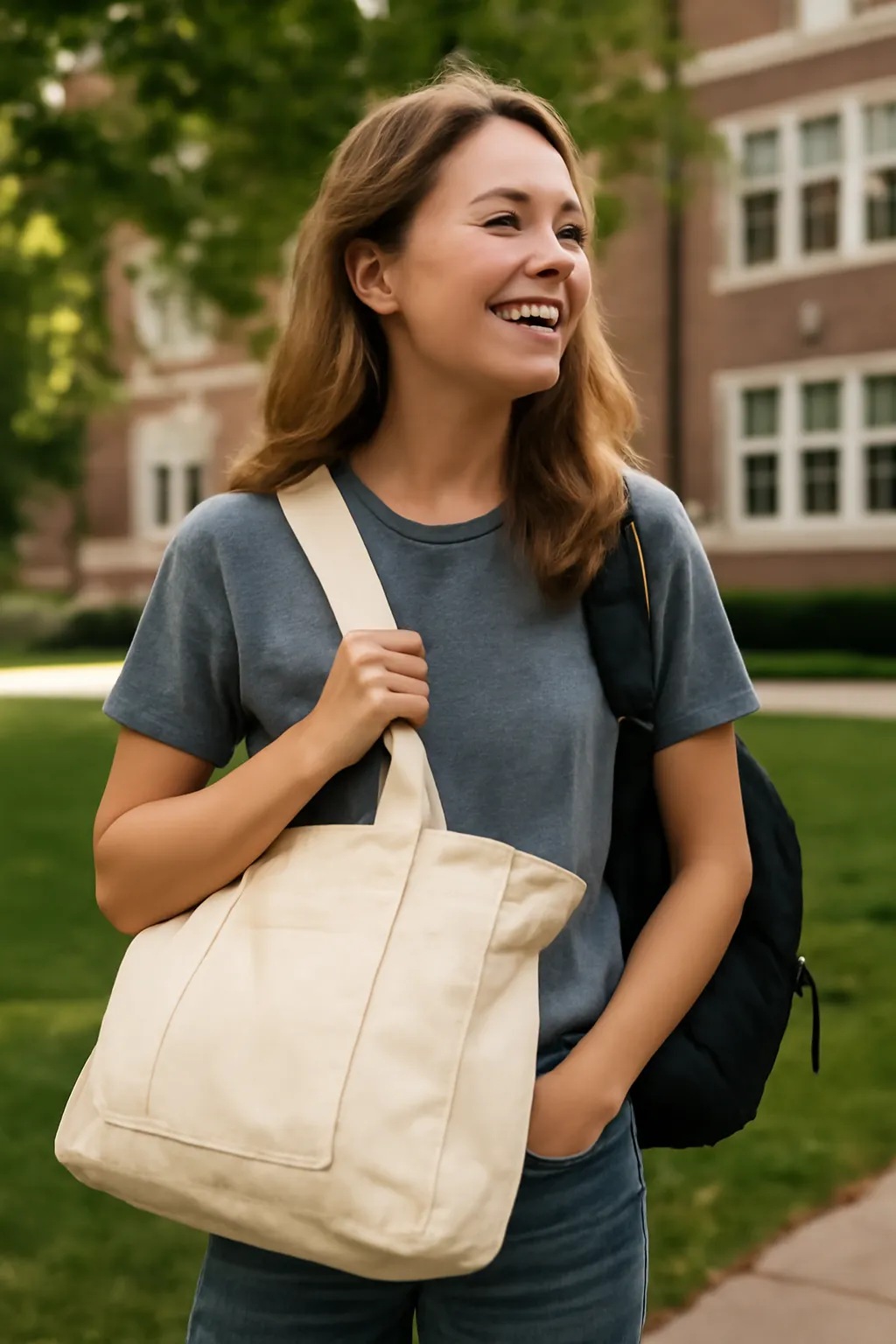 College student shoulder bag