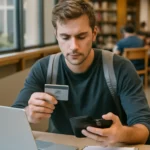 College student credit card issuance condition insurance