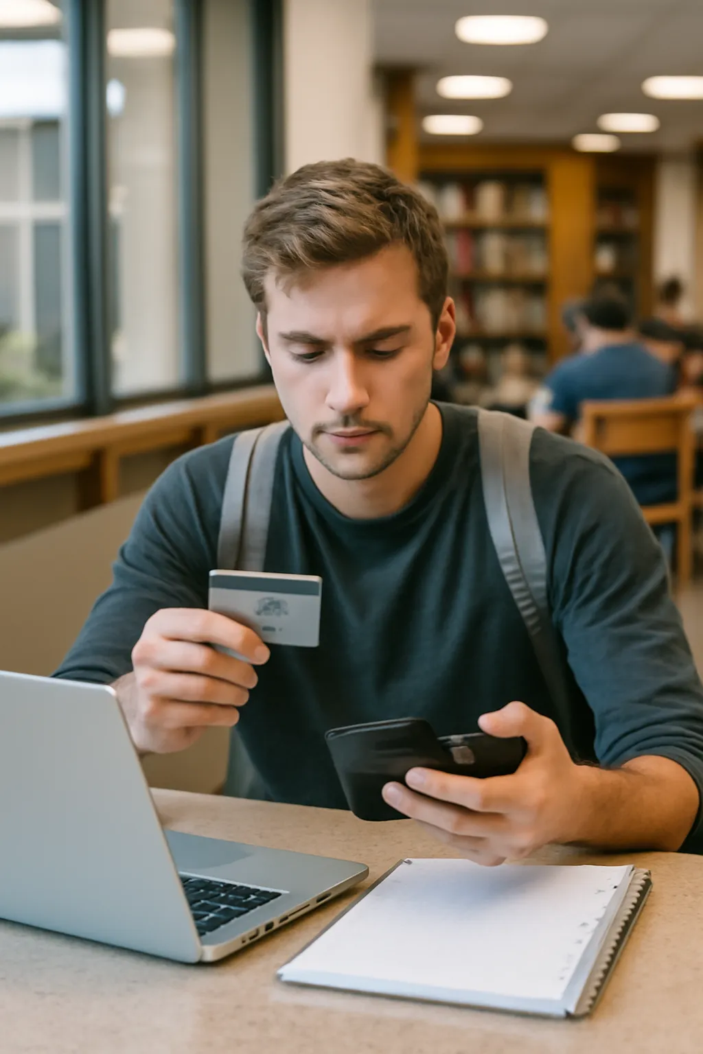 College student credit card issuance condition insurance