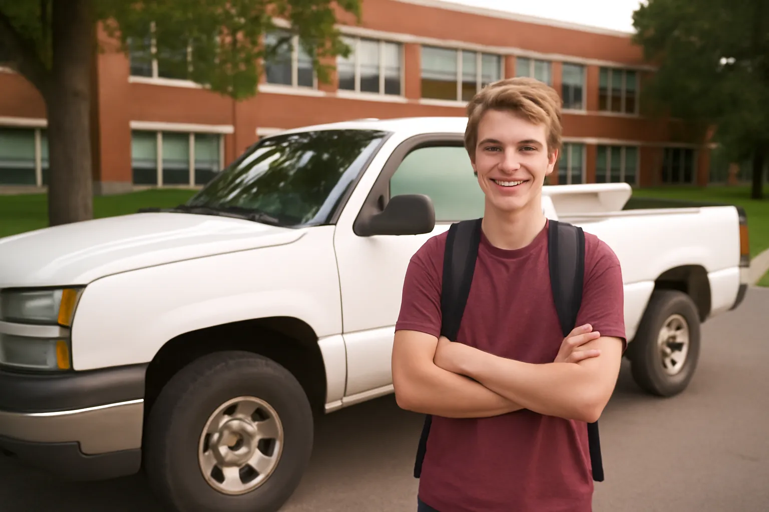 1 ton truck is a high school student