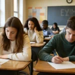 High school student examination period school